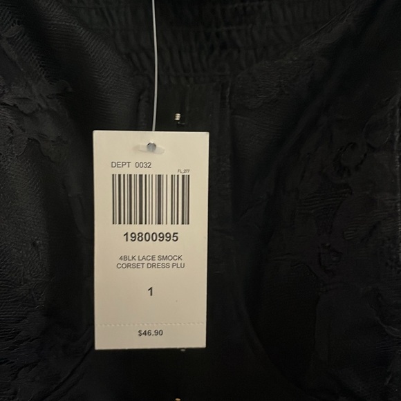 NWT Black Lace Corset Dress from Hot Topic Size 1 Plus - Picture 4 of 5